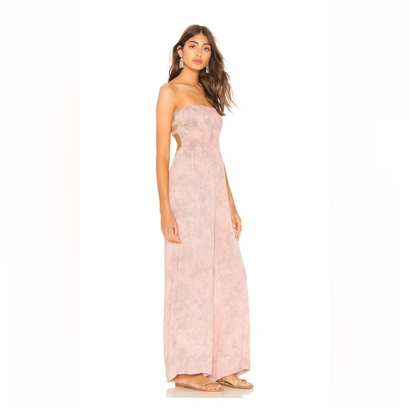 Tiare Hawaii Bennett Jumpsuit in Rose Smoke Tie Dye, OS - Picture 2 of 8